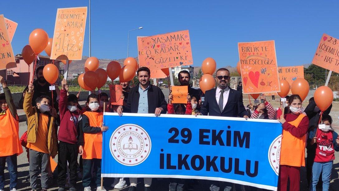 29 EKİM İLKOKULU ÖĞRENCİLERİNDEN LÖSEMİLİ ÇOCUKLARA DESTEK: